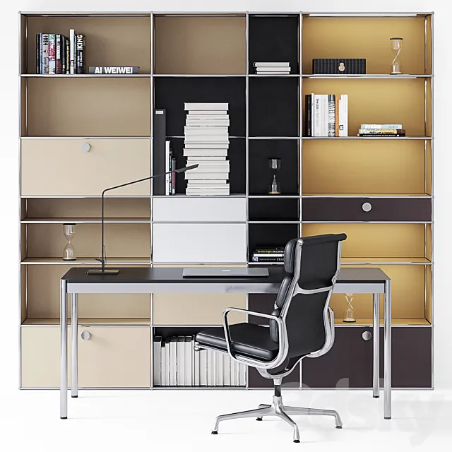 USM Haller & Vitra Office set 3DModel USM Haller & Vitra Office set 3DModel