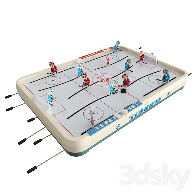 USSR table hockey 3D Model USSR table hockey 3D Model