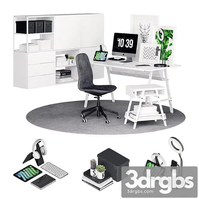 Utespelare Nordic Desk 3D Model Download