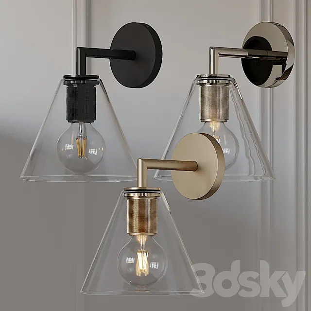 Utilitaire Funnel Shade Single Sconce 3D Model