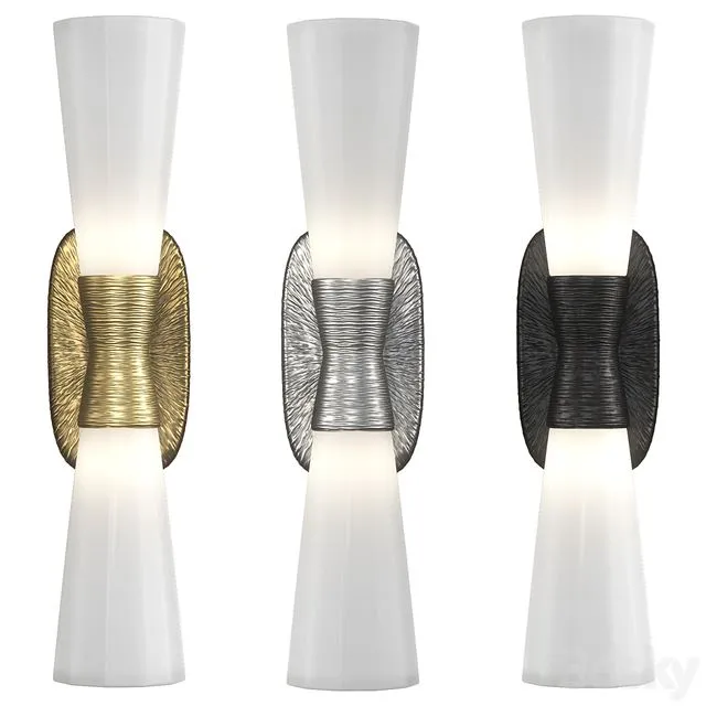 Utopia Large Double Bath Sconce by Kelly Wearstler 3D Model Utopia Large Double Bath Sconce by Kelly Wearstler 3D Model