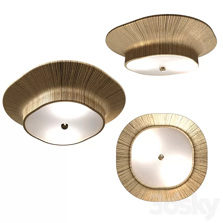 Utopia Round Sconce Gold designed by Kelly Wearstler 3D Model
