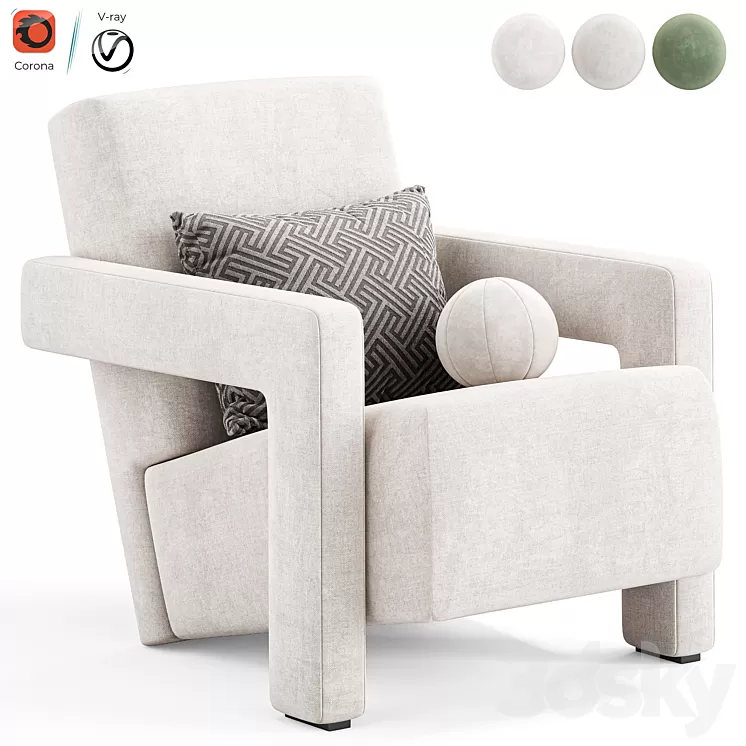 Utrecht armchair by Cassina 3D Model Free Download