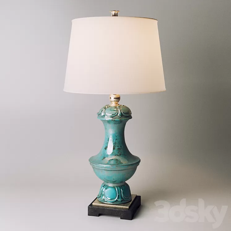 Uttermost 26347 Lynden Aged Blue Lamp 3D Model Uttermost 26347 Lynden Aged Blue Lamp 3D Model