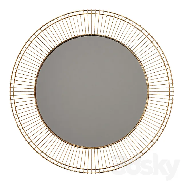 Uttermost bricius rust bronze and gold round metal mirror 3DModel Uttermost bricius rust bronze and gold round metal mirror 3DModel