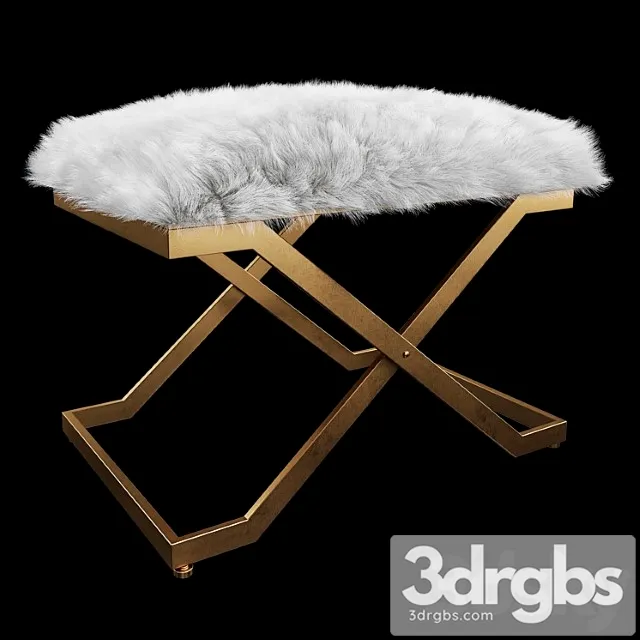 Uttermost Farran Fur Small Bench 3D Model Download