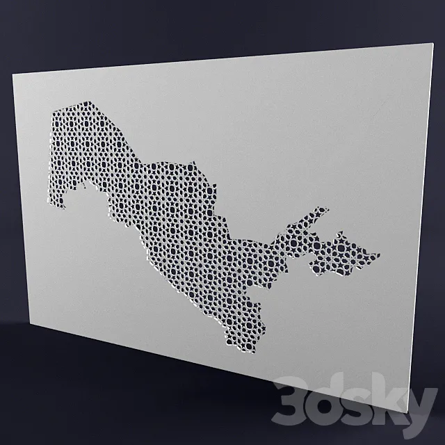 Uzbek border in ornaments 3D Model Uzbek border in ornaments 3D Model