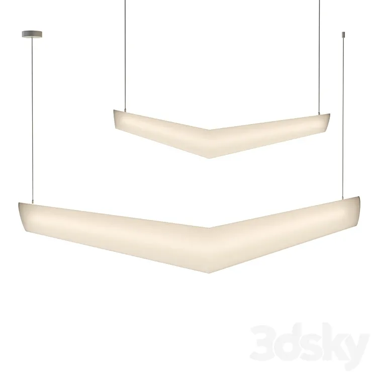 V-shape pendant lamp 3D Model Free Download