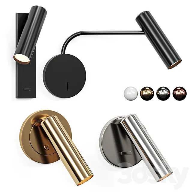 Vakkerlight Reading Sconce Rigged 3D Model