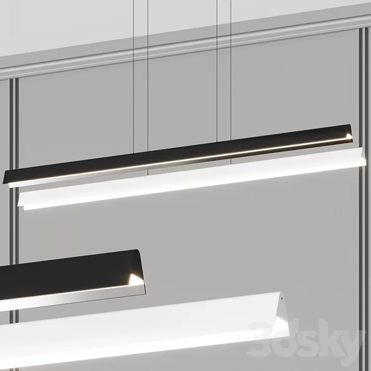 Valaisin Gronlund Office Led Pendant Lamps 3D Model Valaisin Gronlund Office Led Pendant Lamps 3D Model