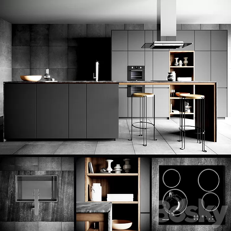 Valcucine Forma Mentis Dark 3D Model Valcucine Forma Mentis Dark 3D Model