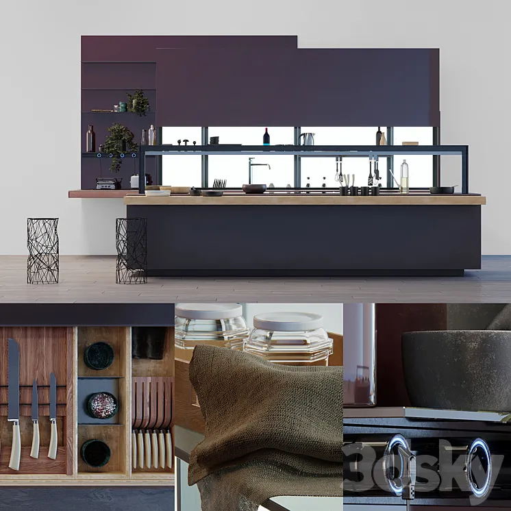VALCUCINE Genius Loci Kitchen 2 3D Model Free Download