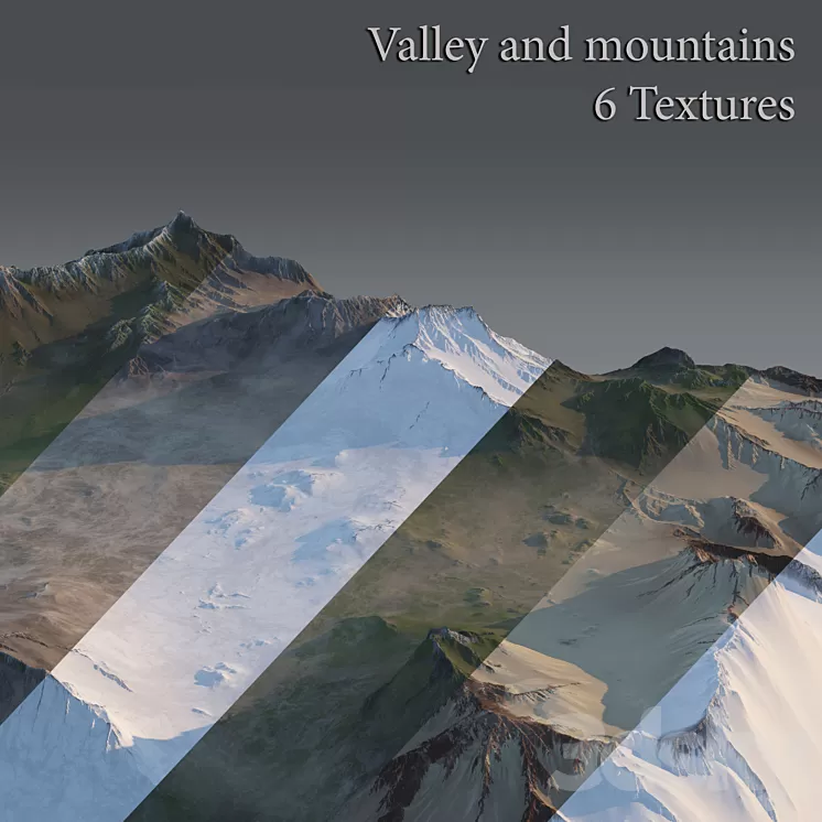 Valley and mountains 3D Model