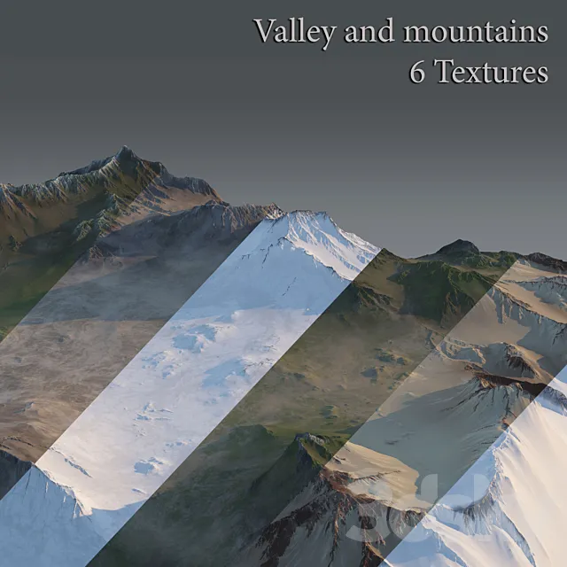 Valley and mountains 3DModel Valley and mountains 3DModel