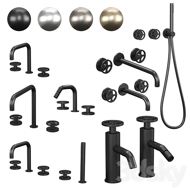 Valvola02 set (Quadro design) 3D Model