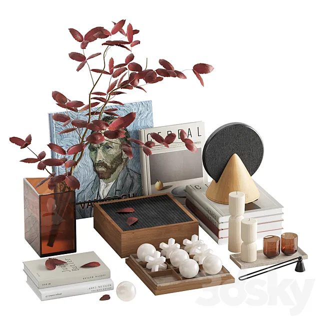 Van Gogh decorative set 3D Model
