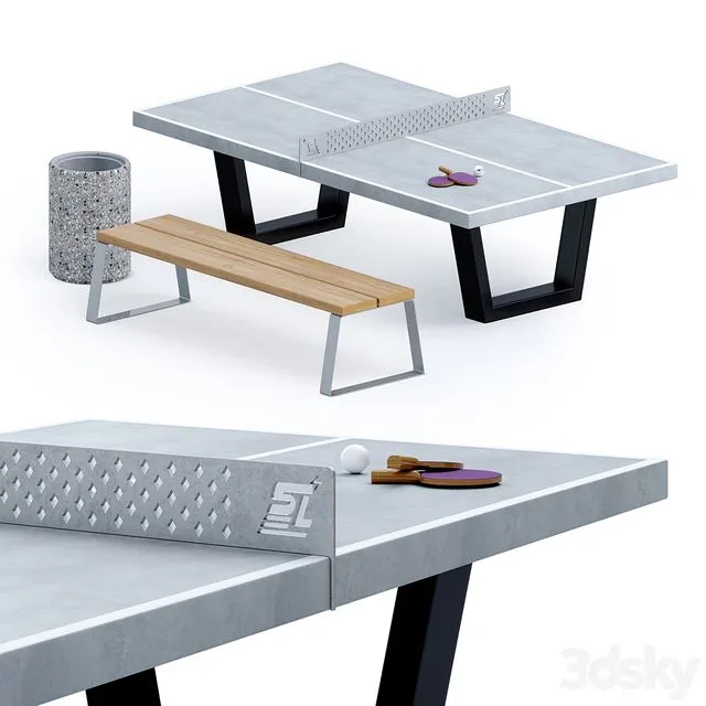 Vandal-proof tennis table Start Line City Strong Outdoor 60-717 3D Model Vandal-proof tennis table Start Line City Strong Outdoor 60-717 3D Model