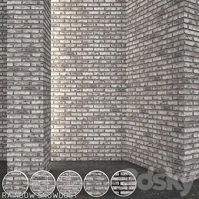 Vandersanden Brick Rainbow Snowdust 3D Model