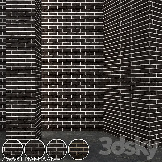 Vandersanden Brick Zwart Mangaan 3D Model