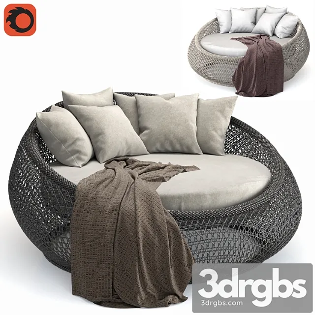 Vanfayette round wicker rattan patio chaise lounge Vanfayette round wicker rattan patio chaise lounge