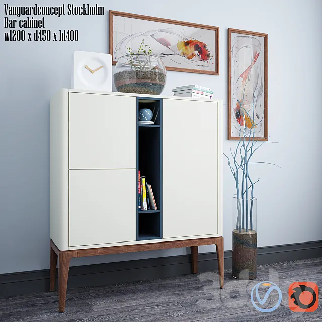 Vanguardconcept Stockholm Bar Cabinet 3DModel