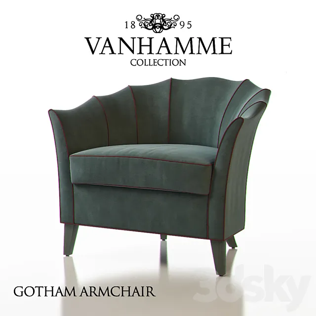 Vanhamme Gotham Armchair 3D Model Vanhamme Gotham Armchair 3D Model