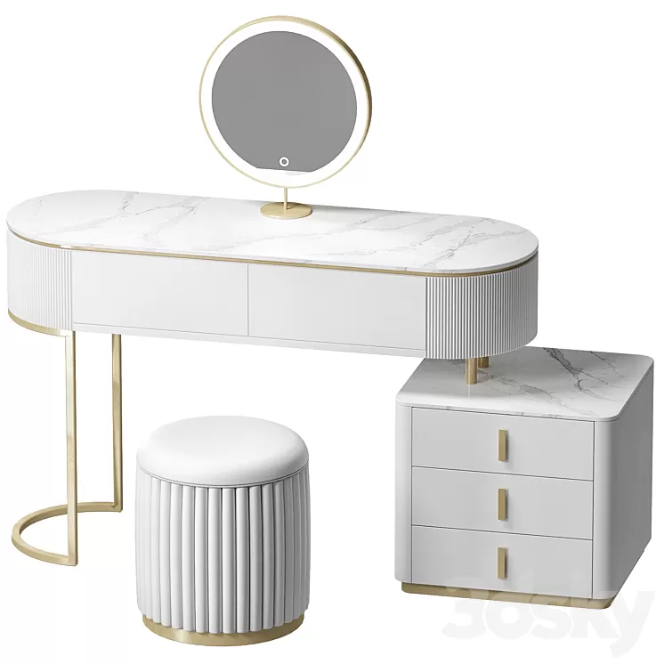 Vanity dressing table 3D Model Free Download