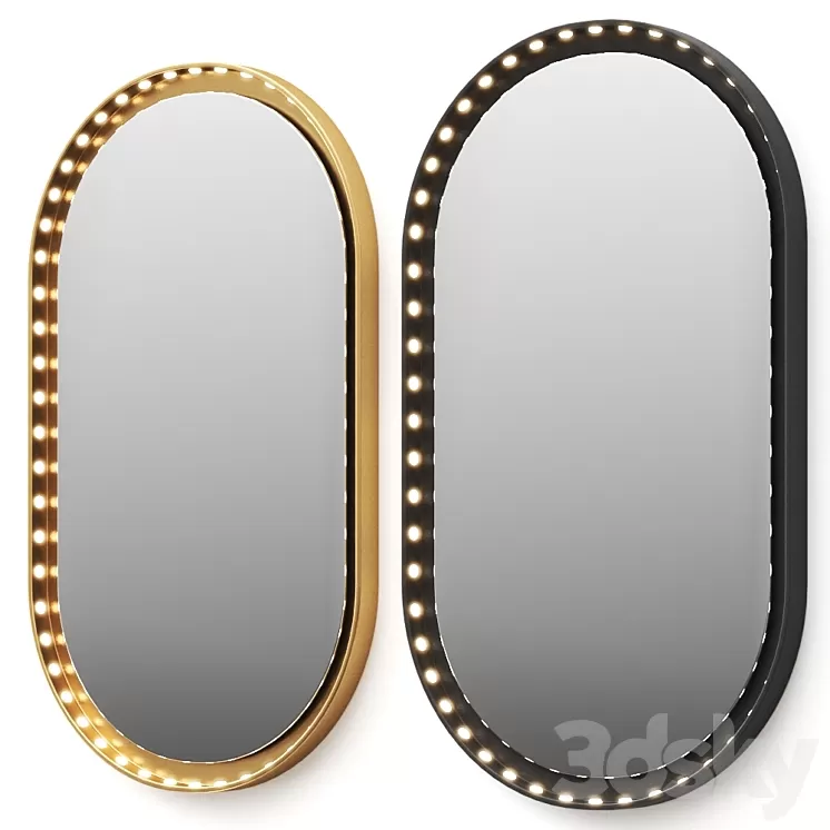 Vanity Oval by Le Deun Luminaires Mirror Led Backlight 3D Model Vanity Oval by Le Deun Luminaires Mirror Led Backlight 3D Model