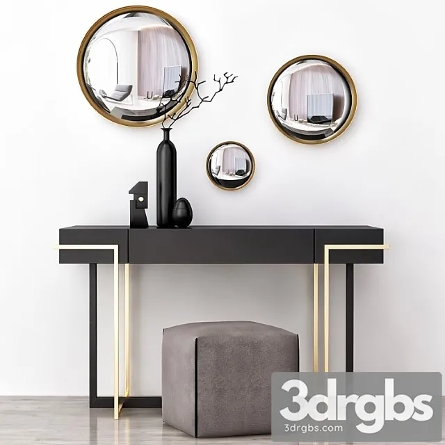 Vanity – toilet table (low poly) 2 3D Model Download