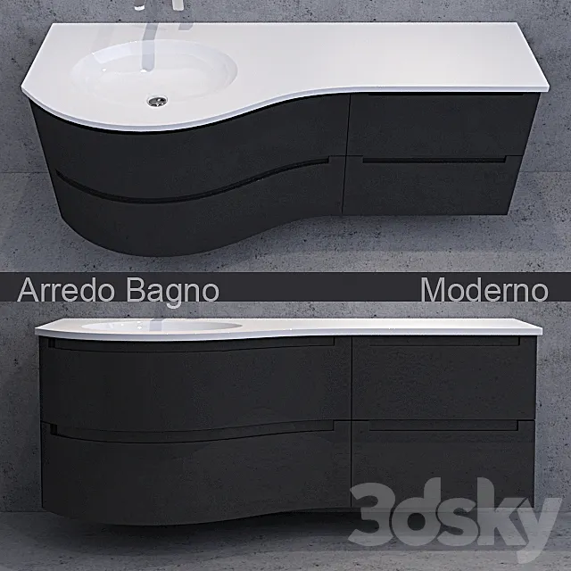 Vanity washbasin Arredo Bagno Moderno 3DModel Vanity washbasin Arredo Bagno Moderno 3DModel