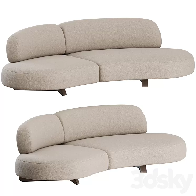 Vao 250 Curved Sofa by Paolo Castelli 3D Model
