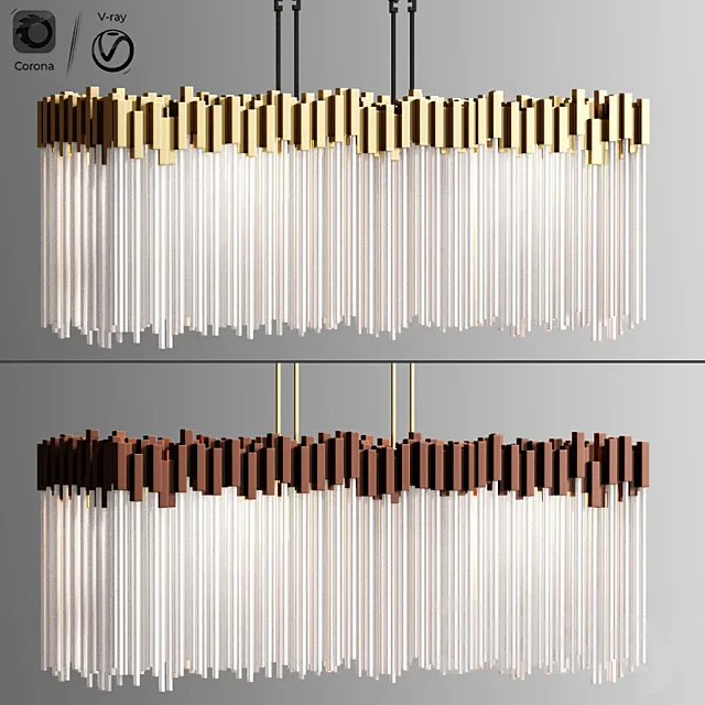 Varaluz Matrix Light Wide Linear Chandelier 3DModel Varaluz Matrix Light Wide Linear Chandelier 3DModel