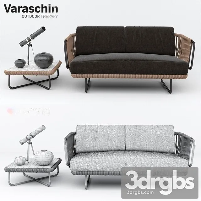 Varaschin Babylon Part 2 Sofa 3D Model Download