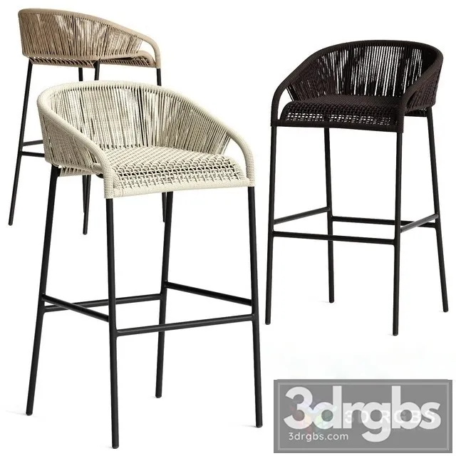 Varaschin Cricket Bar Chair 3D Model Download Varaschin Cricket Bar Chair 3D Model Download