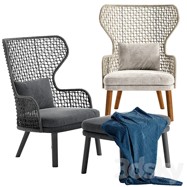 Varaschin Emma bergere armchair 3D Model