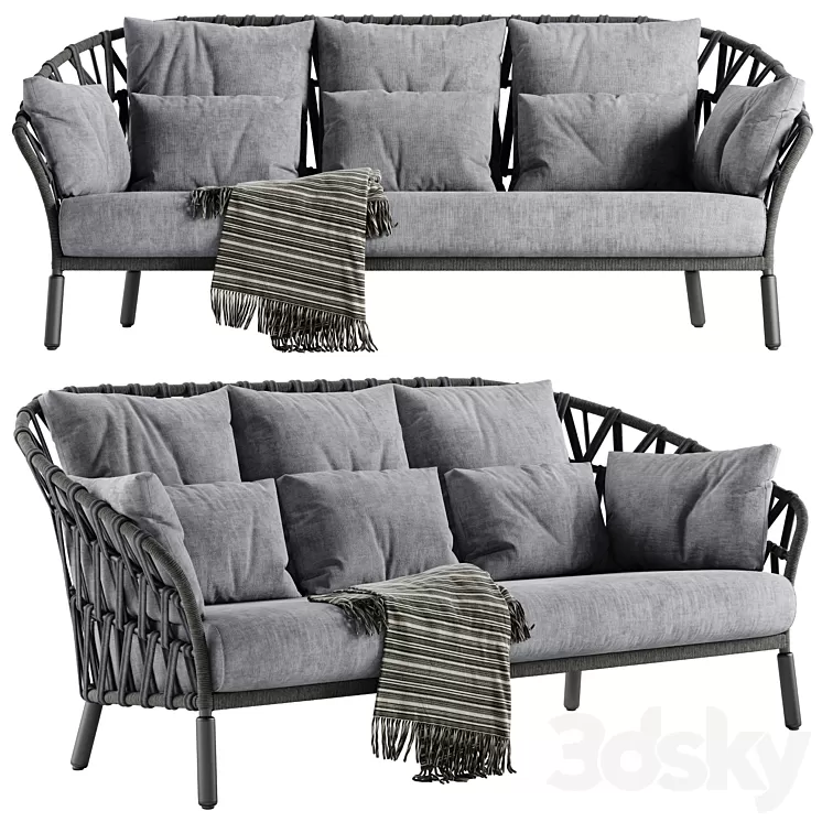 Varaschin Emma Cross sofa 3D Model Free Download