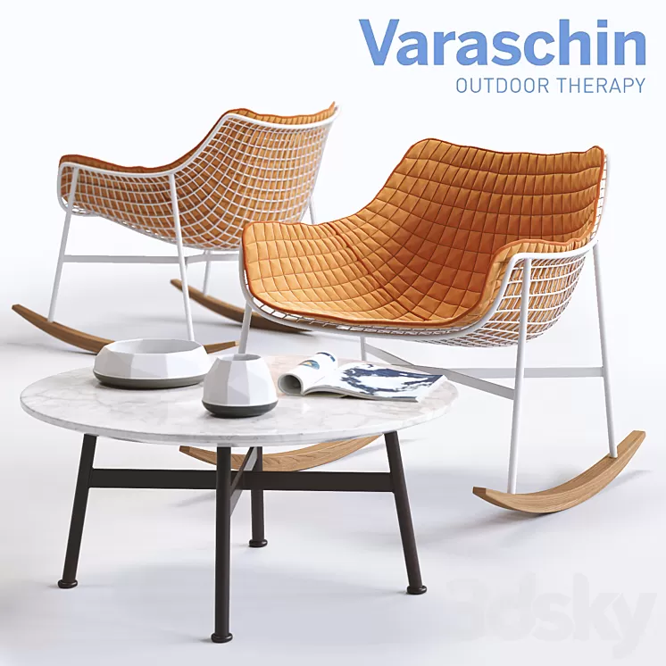 Varaschin SUMMERSET Rocking Armchair 3D Model