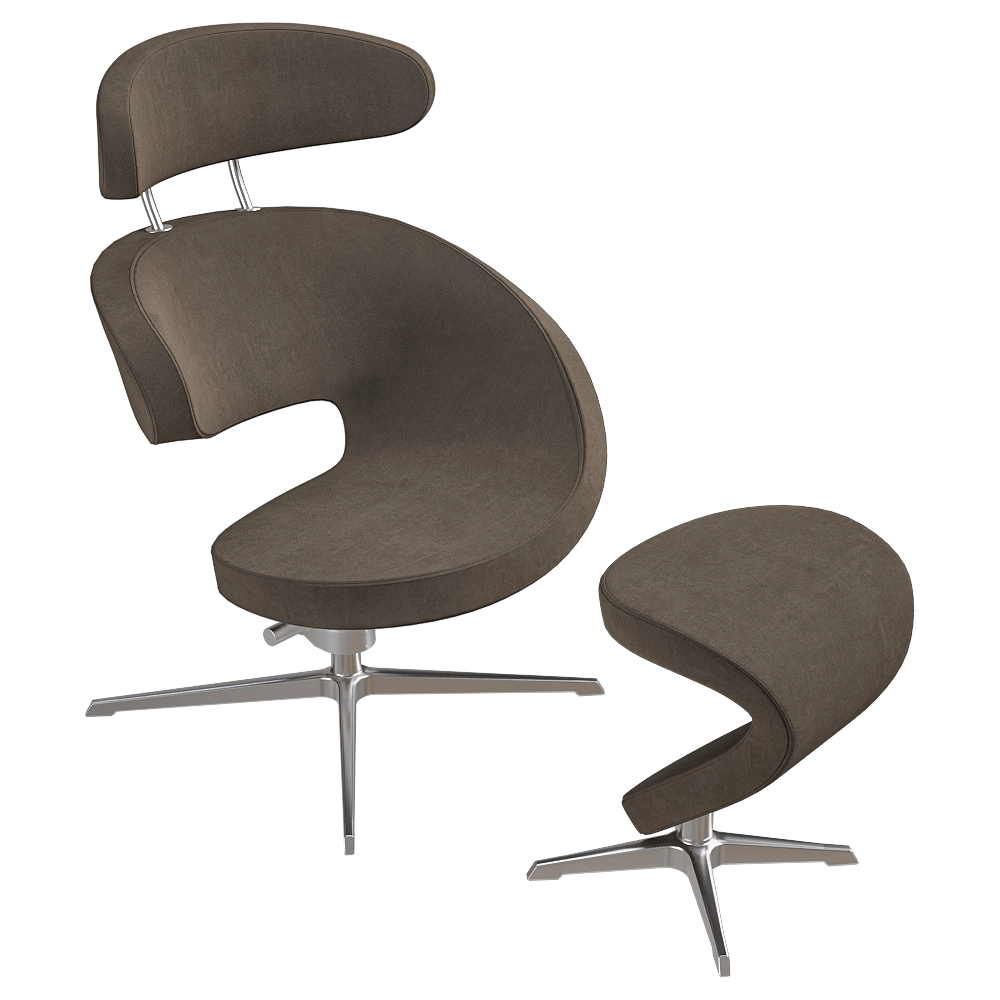 Varier – Chair and footstool Peel 3D Model