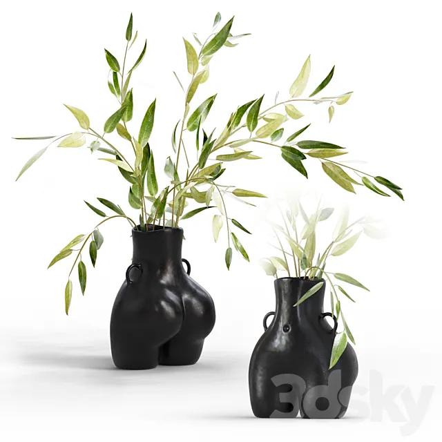 Vase black Love Handles Anissa Kermiche 3DModel Vase black Love Handles Anissa Kermiche 3DModel