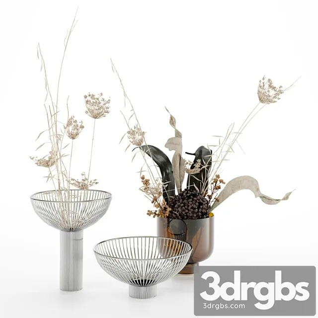 Vase Boconcept vases and plants 3D Model Download