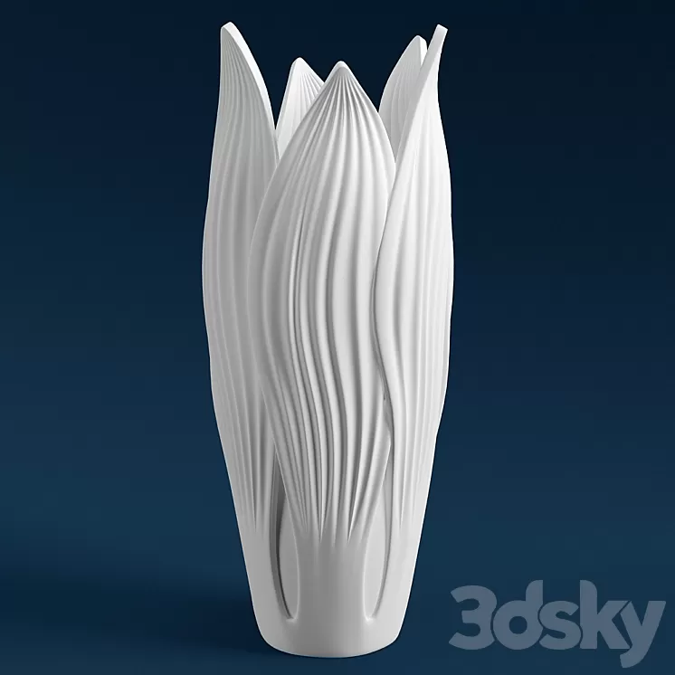 Vase flower blooms 3D Model