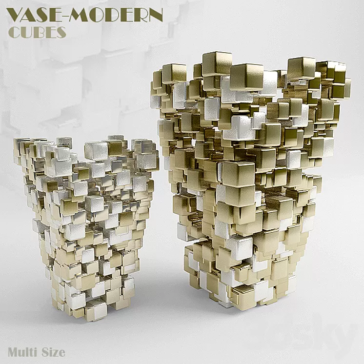 VASE-MODERN-CUBES 3D Model