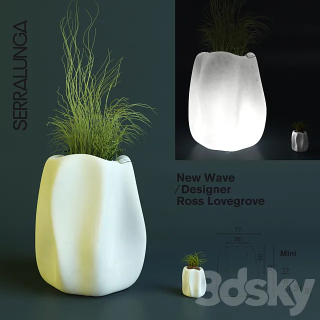 Vase New Wave 3D Model