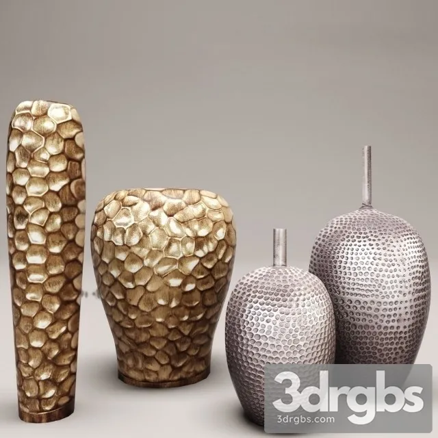 Vase Set 01 3D Model Download