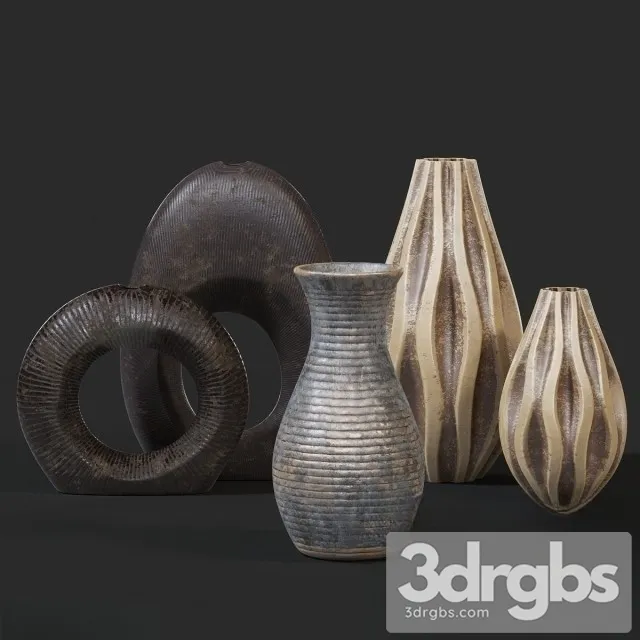 Vase Set 02 3D Model Download