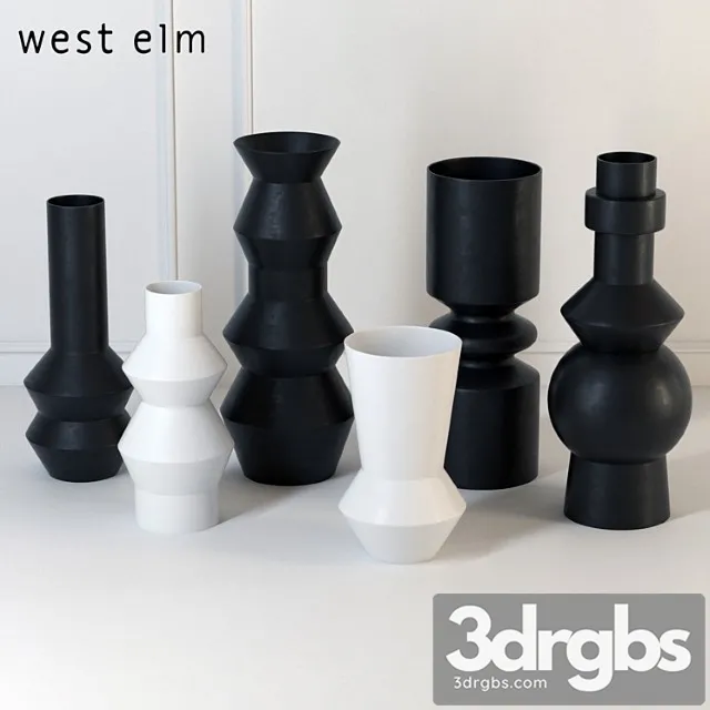 Vase West elm totem vases 3D Model Download