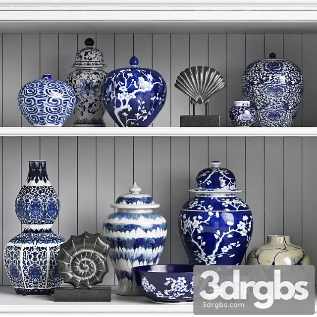 Vase Williams-sonoma home decor set 2 3D Model Download