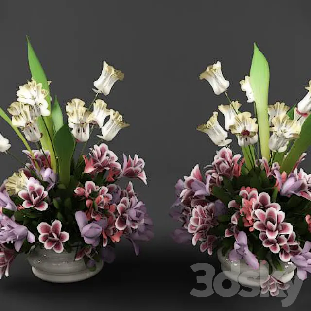 Vase with a bouquet 3DModel Vase with a bouquet 3DModel