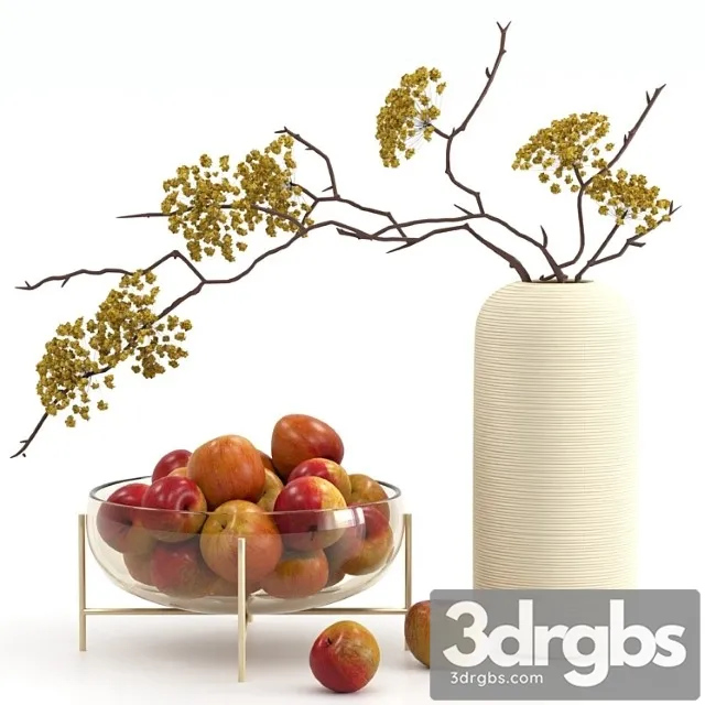 Vase With Apples 3D Model Download Vase With Apples 3D Model Download