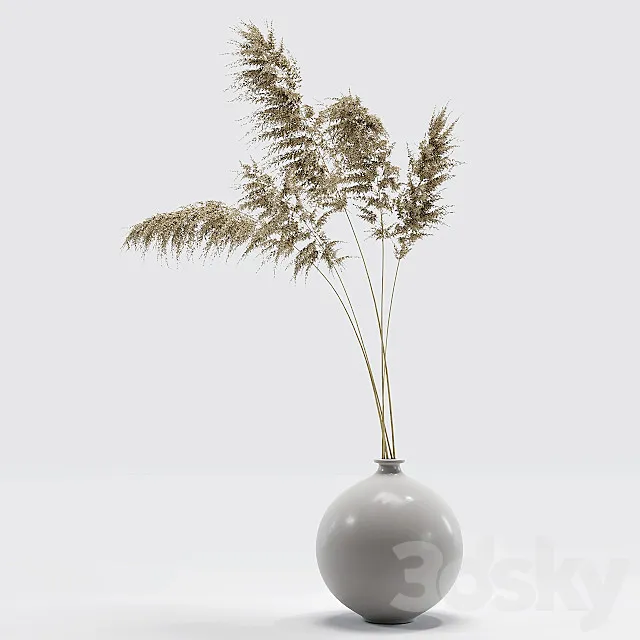 Vase with dried flowers 0002 3DModel